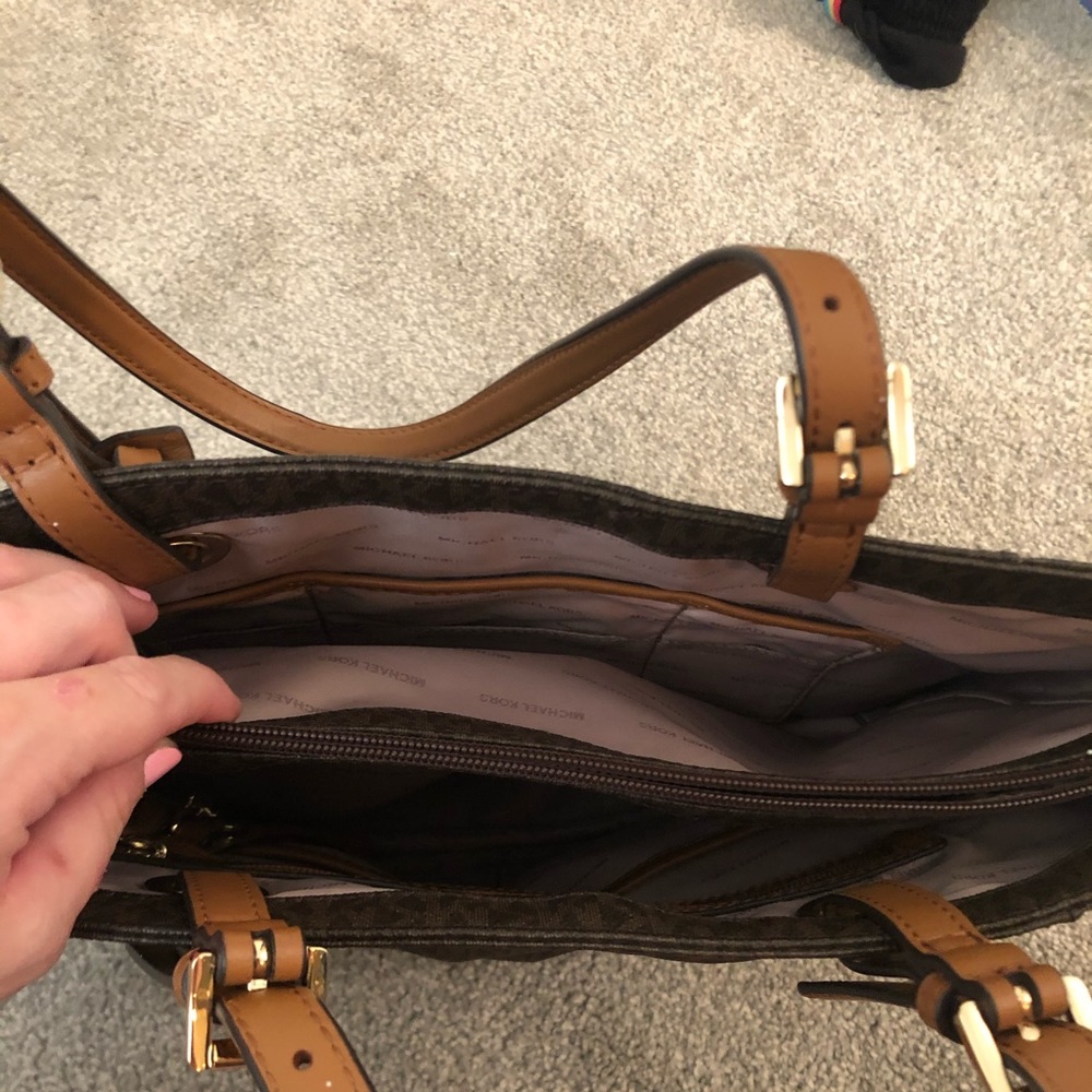 Michael Kors brown monogram tote